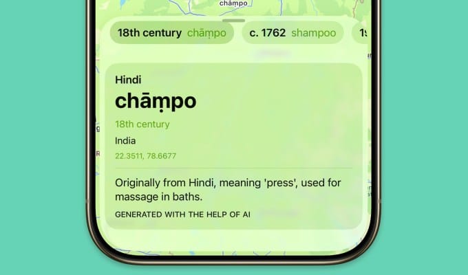 LookUp应用词源地图功能