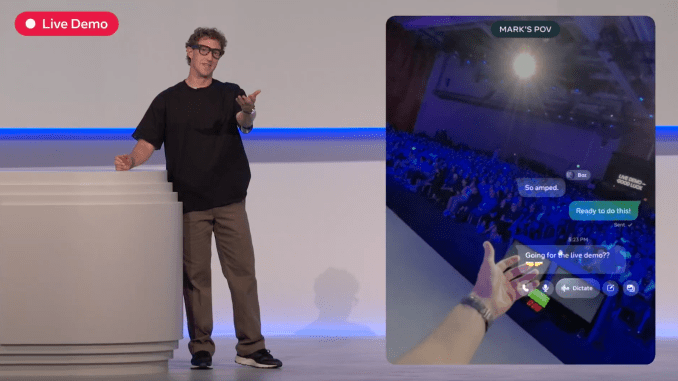 Meta发布新款智能眼镜配备显示屏和腕带控制器