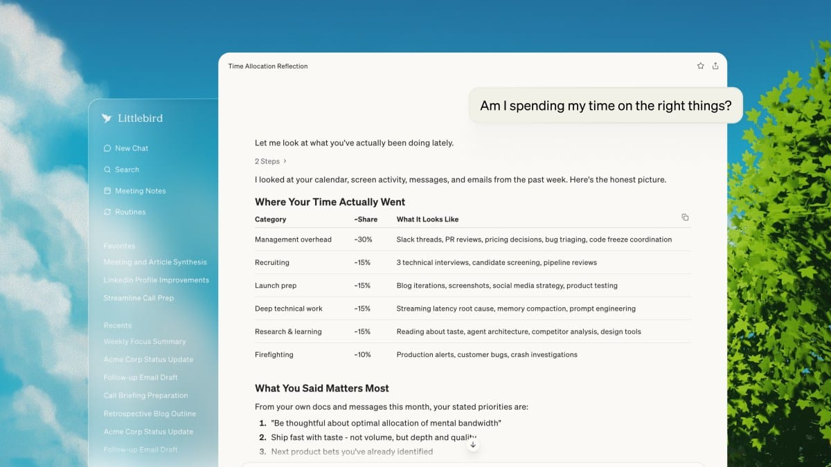 AI记忆助手Littlebird获1.1亿美元融资：读懂屏幕文字，重塑个人生产力