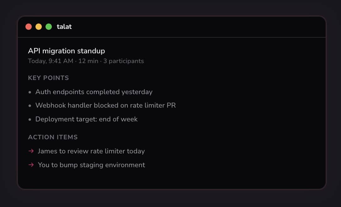 Talat AI会议笔记工具：本地化、一次性付费，如何挑战云端AI笔记的隐私与成本困局？